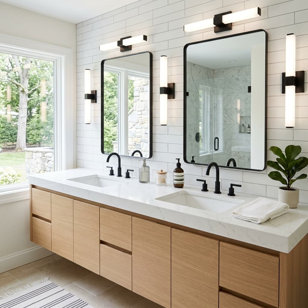 After Custom Bathroom Vanities installation