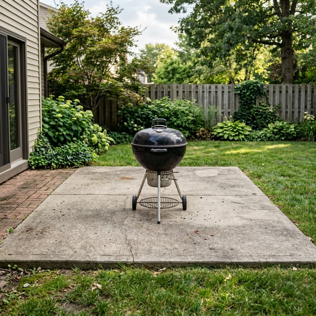 Before Outdoor Kitchen Surfaces installation