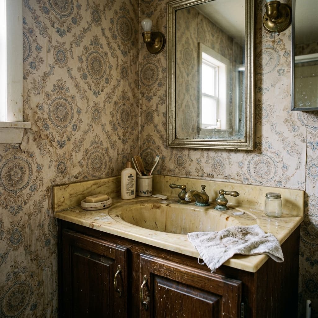 Before Stone Repair & Restoration installation